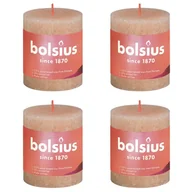 Aromaterapia - Rustykalne świece pieńkowe Shine, 4 szt., 80x68 mm, różowe Lumarko! - miniaturka - grafika 1