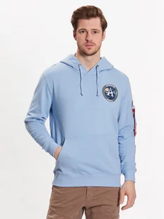 Alpha Industries Bluza Apollo Mission 106338 Niebieski Regular Fit - Bluzy męskie - miniaturka - grafika 1