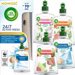 AIR WICK Automatyczny odświeżacz powietrza z wkładem Air Wick 24/7 ACTIVE FRESH o zapachu morskiej bryzy 228 ml - Odświeżacze powietrza - miniaturka - grafika 1