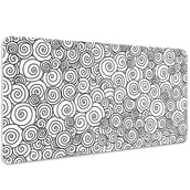 Podkładki na biurko - Podkładka na całe biurko Czarno-białe geometryczne wiry 100x50 cm - miniaturka - grafika 1