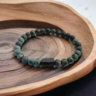 Bransolety męskie - Męska : jaspis & turmalin : ochronna bransoletka - Pakamera - miniaturka - grafika 1