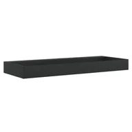 Umywalki - vidaXL Umywalka, 120x46x11cm, kompozyt mineralny/marmurowy, czarny mat - miniaturka - grafika 1