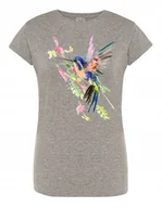 Koszulki i topy damskie - T-Shirt damski nadruk ptak KOLOROWY KANAREK r.S - miniaturka - grafika 1