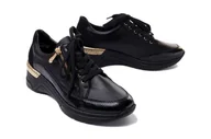 Półbuty damskie - RIEKER N4330-00 black, półbuty damskie - Rieker - miniaturka - grafika 1