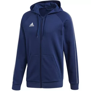 Bluzy męskie - Adidas, Bluza męska, Core 18 FZ Hoody FT8069, granatowy, rozmiar S - grafika 1