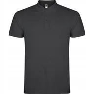 Koszulki męskie - Koszulka POLO Męska Bawełna PIQUE Roly STAR 6638 STALOWY GRANAT 2XL - miniaturka - grafika 1
