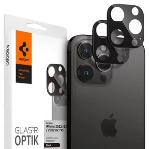 Spigen Optik. TR Camera Protector szkło hartowane na aparat (2 szt.) iPhone 14 Pro / 14 Pro Max czarne - Pozostałe akcesoria do telefonów - miniaturka - grafika 1