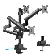 Uchwyty do monitorów - Maclean MC-811 Uchwyt biurkowy 3 monitory LED 2xUSB3.0 17-27&quot 3x7kg VESA 100x100 ! MC-811 - miniaturka - grafika 1
