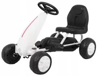 Jeździki dla dzieci - Gokart na Pedały dla Najmłodszych Pełna Obudowa Biały Jakość - miniaturka - grafika 1