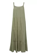 Sukienki - Damska sukienka Above Knee długość latający luźny krój trzy czwarte rękawy damskie, Olej zielony, 42 - miniaturka - grafika 1