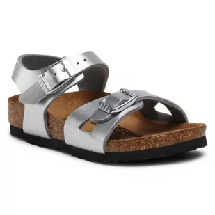 Birkenstock Sandały Rio Kids 1019201 Electric Metallic Silver - Sandały damskie - miniaturka - grafika 1