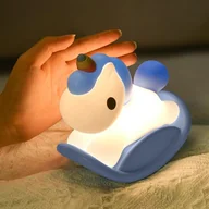 Lampy stojące - Świecący Jednorożec - Niebieski Silikonowa Lampka Nocna LED dla Dzieci - miniaturka - grafika 1