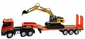 Zabawki zdalnie sterowane - Zestaw Ciężarówka Z Przyczepą Samochód Laweta Z Koparką Huina 1319 Rc - miniaturka - grafika 1