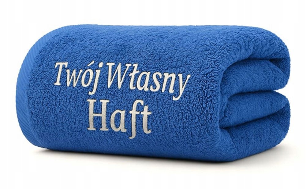 RĘCZNIK FROTTE KĄPIELOWY PLAŻOWY 50x100 TWÓJ WŁASNY HAFT IMIE WF SIŁOWNIA