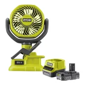 Wentylatory - Wentylator RYOBI RCF18-0 + Akumulator RYOBI ONE+ RC18120-120 2Ah 18V + ładowarka - miniaturka - grafika 1