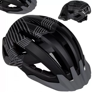 Kellys Kask DAZE MTB z daszkiem L/XL 58-61cm czarno-szary /black/ K1320 - Kaski rowerowe - miniaturka - grafika 1