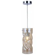Lampy sufitowe - Reality Pia lampa wisząca 1x60W chrom/bursztynowy 333301-22 - miniaturka - grafika 1