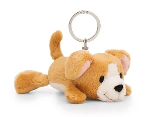 NICI 62130 breloczek piesek, wierny towarzysz do plecaka lub torby, zawieszka do kluczy dla małych i dużych, 10 cm, brązowy - Plecaki - miniaturka - grafika 1