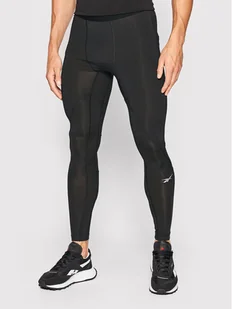 Reebok Legginsy Workout Ready HG6381 Czarny Slim Fit - Spodnie sportowe męskie - miniaturka - grafika 1