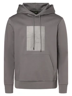 BOSS Green Bluza męska z kapturem - Soody Mirror Mężczyźni szary jednolity, S - Bluzy męskie - miniaturka - grafika 1