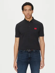 HUGO Polo Dereso232 50490770 Czarny Slim Fit - Koszulki męskie - miniaturka - grafika 1