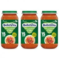 Dania dla dzieci - BoboVita Pasta z pomidorami, szynką i papryką po 15. miesiącu zestaw 3 x 250 g - miniaturka - grafika 1
