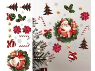Ozdoby bożonarodzeniowe - Naklejki na ścianę Święty Mikołaj na Boże Narodzenie - 1 szt. - miniaturka - grafika 1
