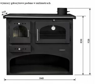 Węglowa piec kuchenka kuchnia westfalka z piekarnikiem 7,1kW (średnica wylotu spalin: 130 mm) - spełnia anty-smogowy EkoProjekt 04482060 - Kuchnie węglowe - miniaturka - grafika 2