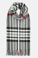 Apaszki i szaliki męskie - Szal Szary w Kratę Tartan Unisex - miniaturka - grafika 1