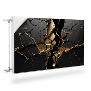 Osłona Magnetyczna Grzejnika Czarny MARMUR Abstrakcja 3D 120cm x 60cm - Dekoracje domu - miniaturka - grafika 1