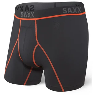 Męskie bokserki Saxx Kinetic HD Boxer Brief Rozmiar: M / Kolor: czarny/czerwony - Majtki męskie - miniaturka - grafika 1