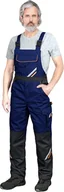 Odzież robocza - Spodnie ochronne ogrodniczki niebiesko-czarno-pomarańczowy roz.46 - miniaturka - grafika 1