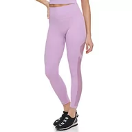 Spodnie sportowe damskie - DKNY Damskie legginsy do jogi z kontrolą brzucha, Wild Violet wysoki stan 7/8 żebra bezszwowe długie i obcisłe, L - miniaturka - grafika 1