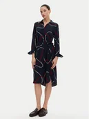 Sukienki - Tommy Hilfiger Sukienka koszulowa WW0WW44665 Granatowy Regular Fit - miniaturka - grafika 1