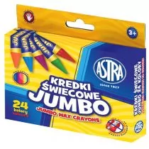 Astra Kredki świecowe Jumbo 24 kolory - Artykuły biurowe - miniaturka - grafika 1