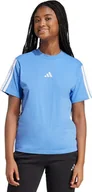 Koszulki i topy damskie - Koszulka damska adidas Essentials 3-Stripes Cotton jasnoniebieska JV7361 XS - miniaturka - grafika 1
