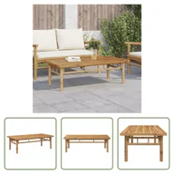 Ławy i stoliki kawowe - The Living Store stolik kawowy 110x55x35 cm bambusowy - miniaturka - grafika 1