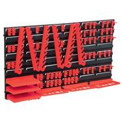 Pozostałe wyposażenie warsztatu - vidaXL 71-częściowy organizer na panelach ściennych czerwono-czarny 150810 - miniaturka - grafika 1
