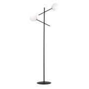 Lampy stojące - Emibig LINEAR LP2 BLACK/OPAL 1169/LP2 lampa podłogowa nowoczesna klosze 1169/LP2 - miniaturka - grafika 1