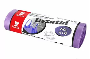 Kuchcik Kuchcik Worki na śmieci Uszatki 60 L fioletowe 10 szt. - Worki na śmieci - miniaturka - grafika 1