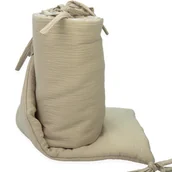 Ochraniacze do łóżeczka - OCHRANIACZ 180x30 DO ŁÓŻECZKA MUŚLINOWY PREMIUM Kerstin - miniaturka - grafika 1