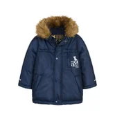 Kombinezony dla dzieci - Długa kurtka parka zimowa dla małego dziecka, granatowa - miniaturka - grafika 1