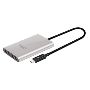 Club 3D Splitter Club 3D CSV-1577 Thunderbolt 3 to Dual DisplayPort 1.2 4K60Hz UHD Adapter CSV-1577 - Adaptery i przejściówki - miniaturka - grafika 2