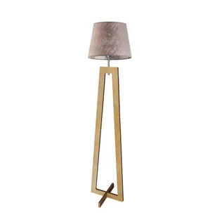 Designerska lampa podłogowa z drewna do salonu KOS - Lampy stojące - miniaturka - grafika 1