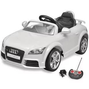 vidaXL Audi TT RS Samochód dla dzieci z pilotem Biały - Jeździki dla dzieci - miniaturka - grafika 1