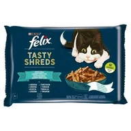 Mokra karma dla kotów - FELIX Tasty Shreds  mokra karma dla kota z łososiem i tuńczykiem w sosie 4x80g - miniaturka - grafika 1
