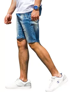 Spodnie męskie krótkie niebieskie jeansowe Recea - 30 - Spodenki męskie - miniaturka - grafika 1