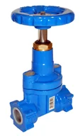Akcesoria hydrauliczne - Zasuwa klinowa gwintowana do wody GW_GW DN40, z kółkiem, GJS-żeliwo sferoidalne - miniaturka - grafika 1