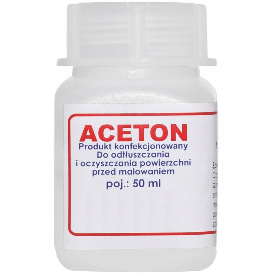 G16-46 Renoskór ACETON Odplamiacz SILNY Odtłuszczacz powierzchni PŁYN 50 ml