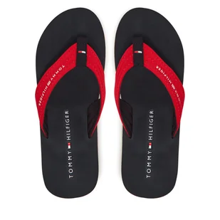Japonki Tommy Hilfiger Nyc Beach Sandal FM0FM05437 Czerwony - Klapki i japonki męskie - miniaturka - grafika 1
